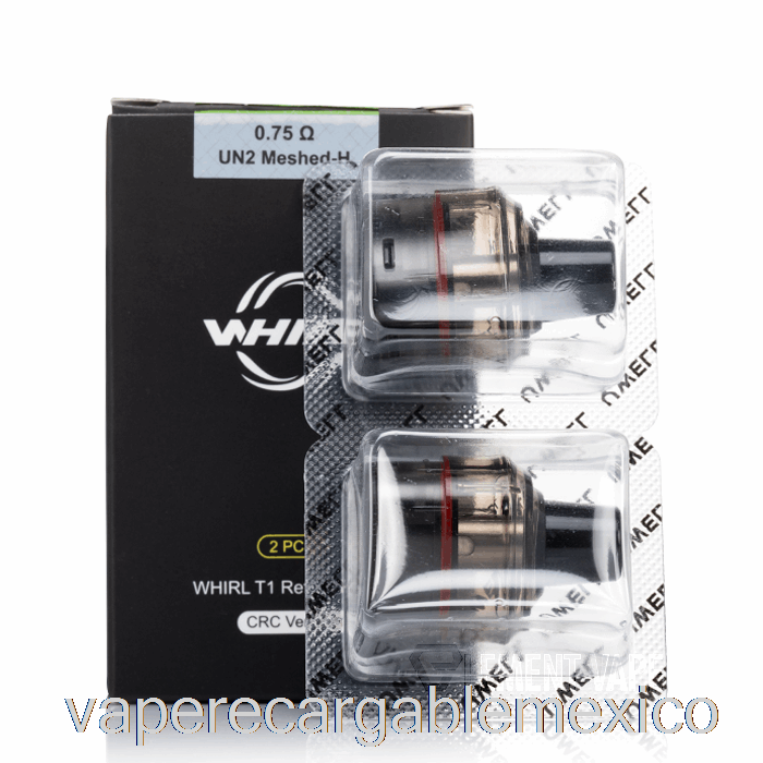 Vape Recargable Uwell Whirl T1 Cápsulas De Repuesto 0.75ohm Un2 Cápsulas De Malla-h